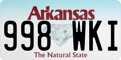 AR license plate 998WKI