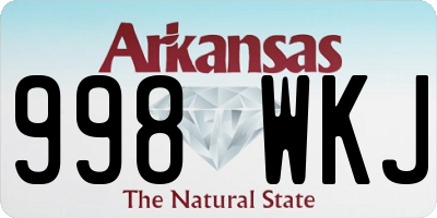 AR license plate 998WKJ