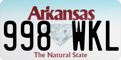 AR license plate 998WKL