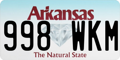AR license plate 998WKM