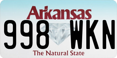 AR license plate 998WKN