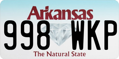 AR license plate 998WKP