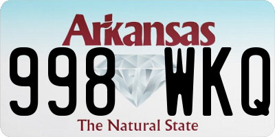 AR license plate 998WKQ