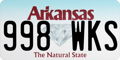 AR license plate 998WKS