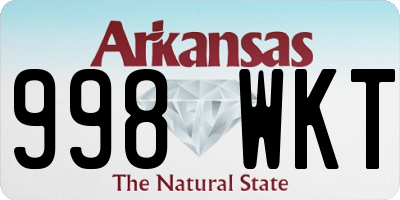 AR license plate 998WKT