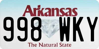 AR license plate 998WKY