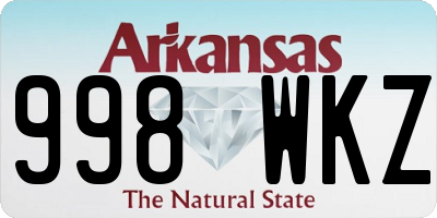 AR license plate 998WKZ