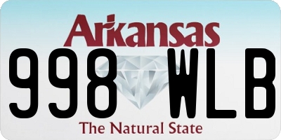 AR license plate 998WLB