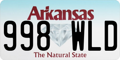 AR license plate 998WLD