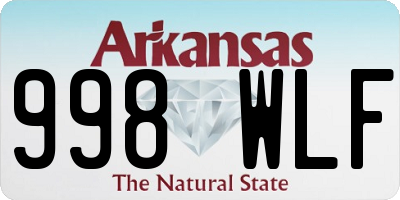 AR license plate 998WLF