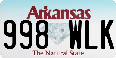 AR license plate 998WLK