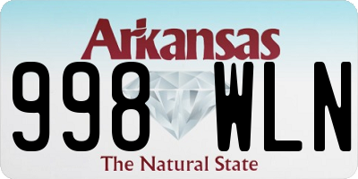 AR license plate 998WLN