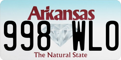AR license plate 998WLO