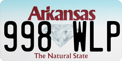 AR license plate 998WLP