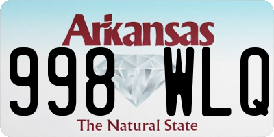 AR license plate 998WLQ