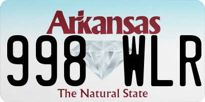 AR license plate 998WLR