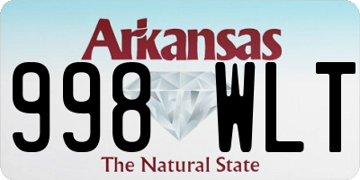 AR license plate 998WLT