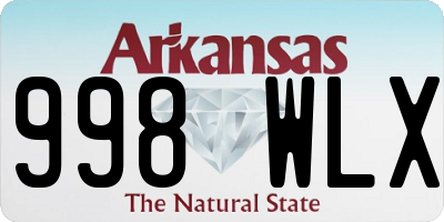 AR license plate 998WLX