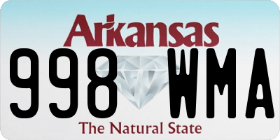 AR license plate 998WMA