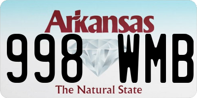 AR license plate 998WMB