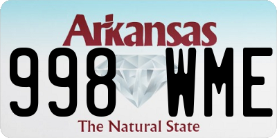 AR license plate 998WME