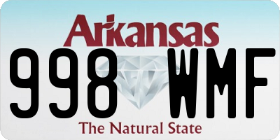 AR license plate 998WMF