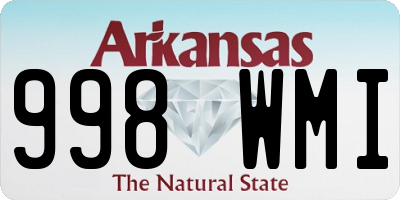 AR license plate 998WMI