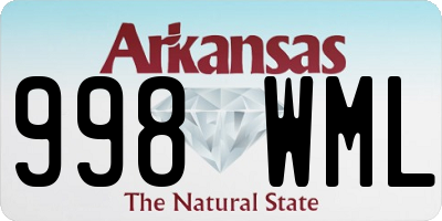 AR license plate 998WML