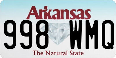 AR license plate 998WMQ