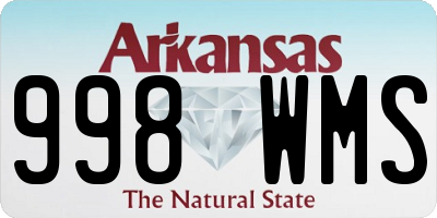 AR license plate 998WMS