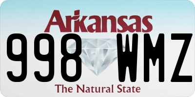 AR license plate 998WMZ