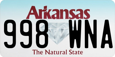 AR license plate 998WNA