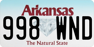 AR license plate 998WND