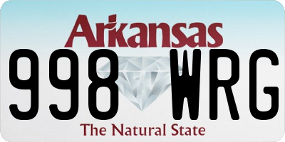 AR license plate 998WRG