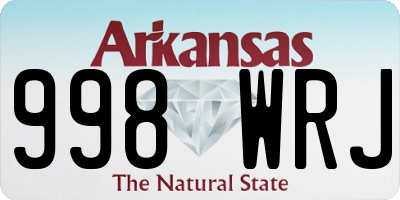 AR license plate 998WRJ