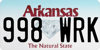 AR license plate 998WRK