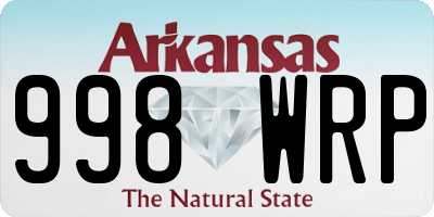 AR license plate 998WRP