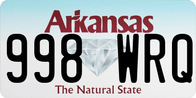 AR license plate 998WRQ