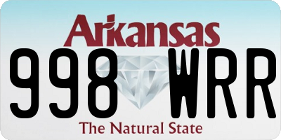 AR license plate 998WRR