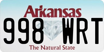 AR license plate 998WRT