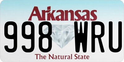 AR license plate 998WRU