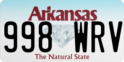 AR license plate 998WRV