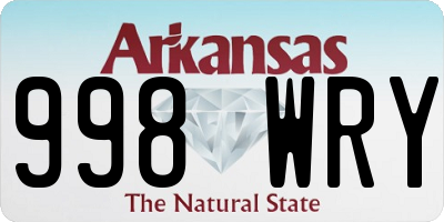 AR license plate 998WRY