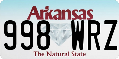 AR license plate 998WRZ