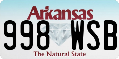 AR license plate 998WSB
