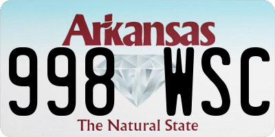 AR license plate 998WSC