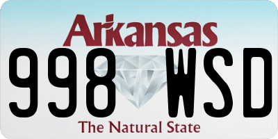 AR license plate 998WSD