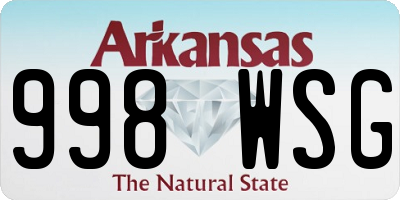 AR license plate 998WSG