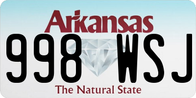 AR license plate 998WSJ