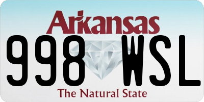 AR license plate 998WSL